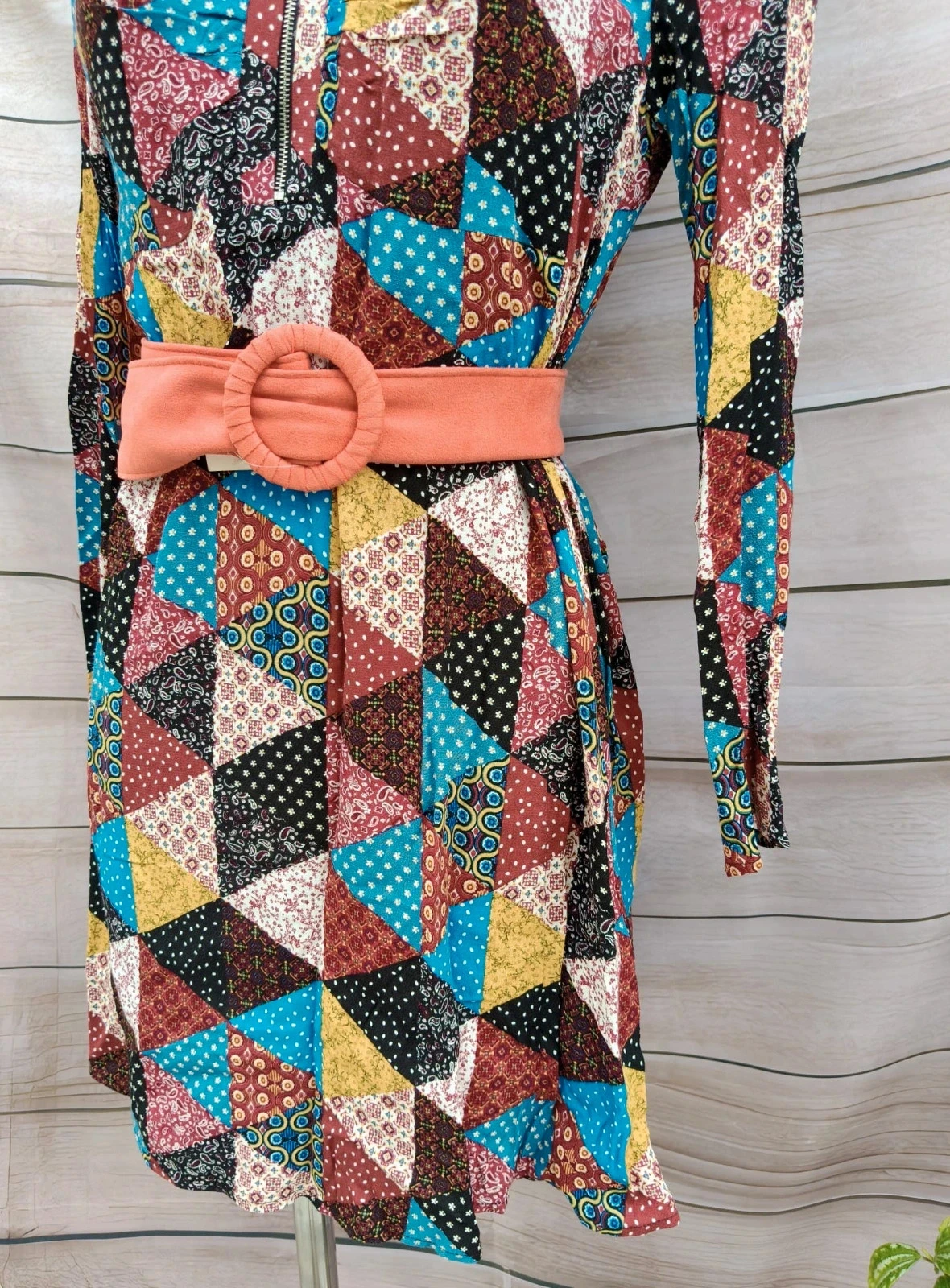 Vintage jurk met opgedrukte patches 💜 – photo 5